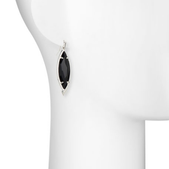 Kendra Scott Maxwell in Rhodium & Black Glass - Picture 3 of 3